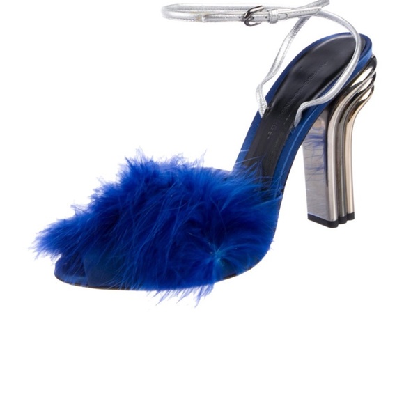 Blue feather Marco De Vincenzo sandals (40) - Picture 2 of 5